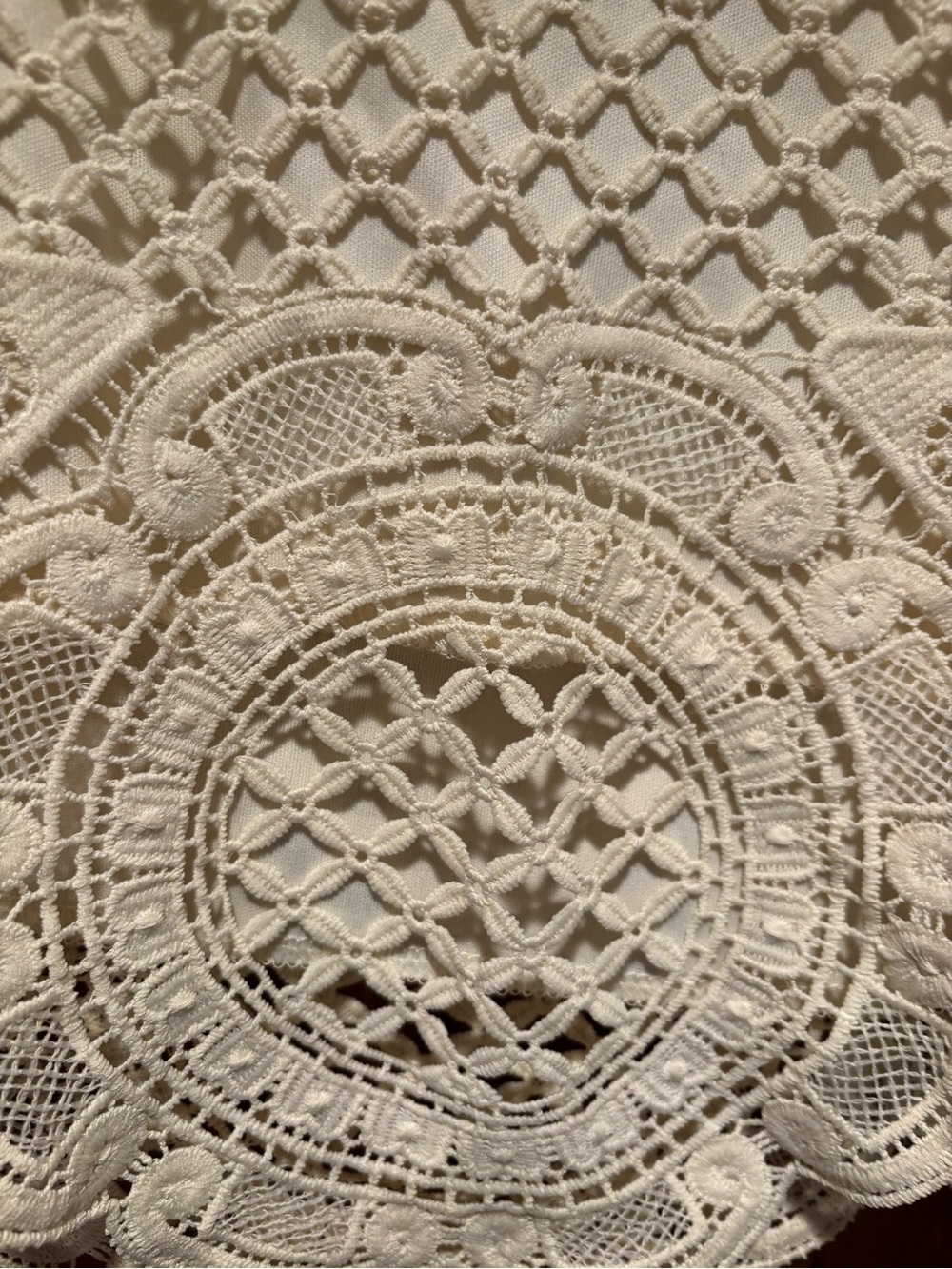 Sage Ivory Crochet Lace Sleeveless Tank Top | Boho Festival Cottagecore | Medium - Picture 3 of 5